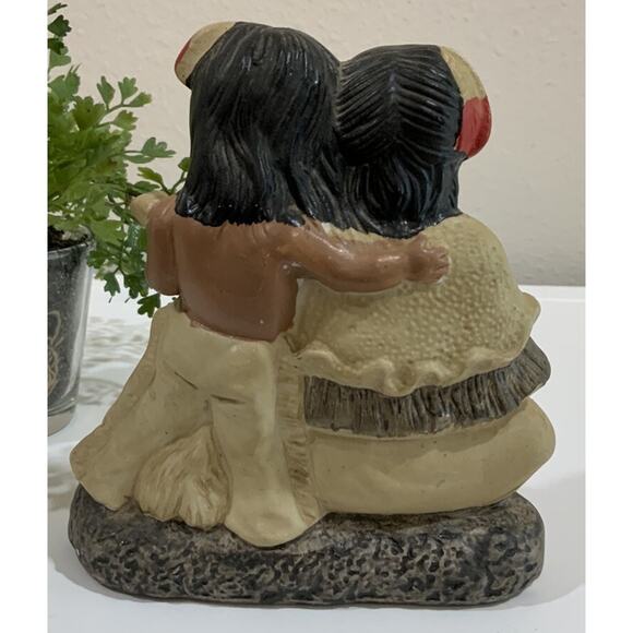 Vtg Native American Indian Woman Man Papoose Dog Ceramic Figurine Statue ￼ - Picture 6 of 9